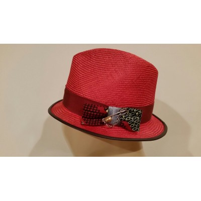 Cha Cha's House of Ill Repute  High Style Ladies Trilby  Red  Size 5859 cm  eb-68252993